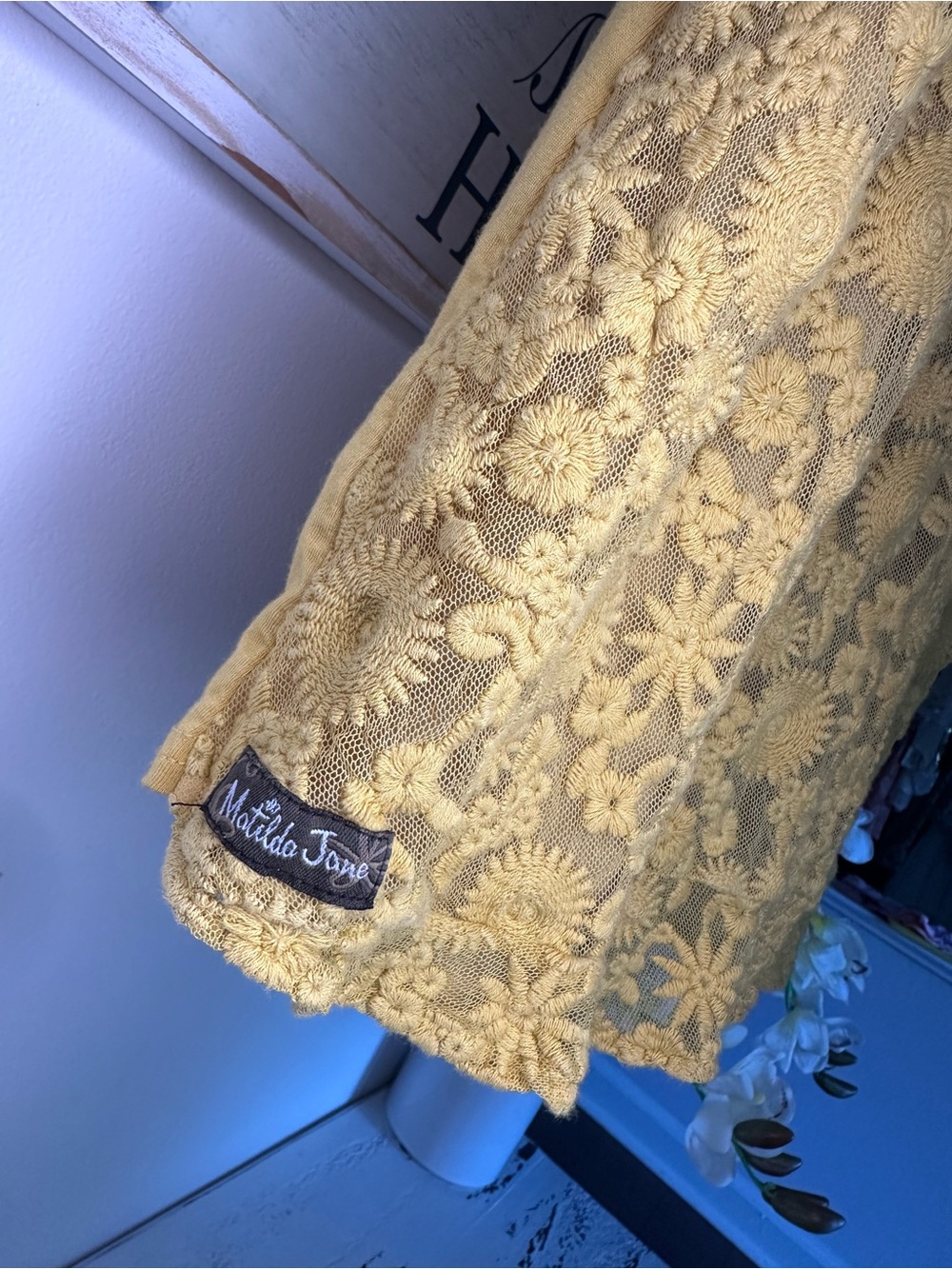 Matilda Jane Mustard Ruffle Sleeve Tunic - Picture 5 of 5